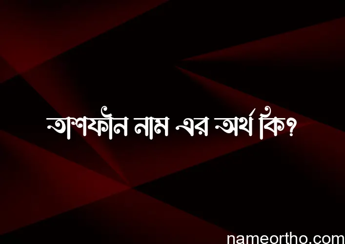 তাশফীন নামের অর্থ কি, ইসলামিক আরবি এবং বাংলা অর্থ জানুন