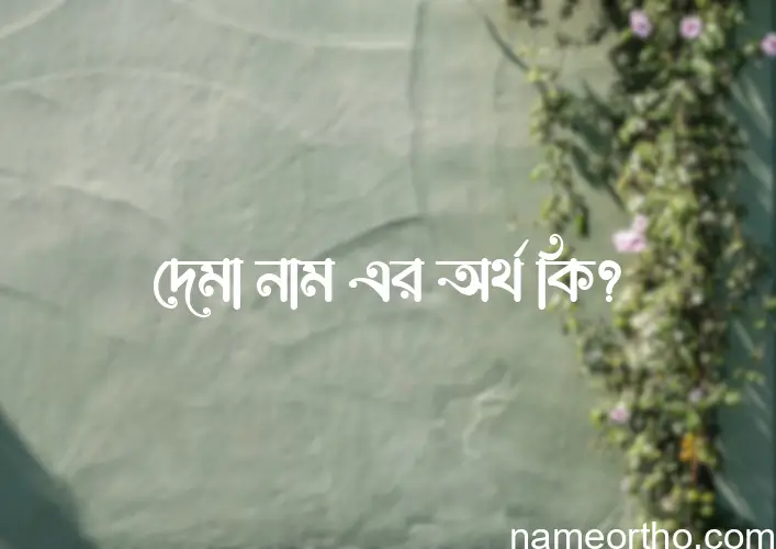 দেমা নামের বাংলা আরবি ইসলামিক অর্থ কি?