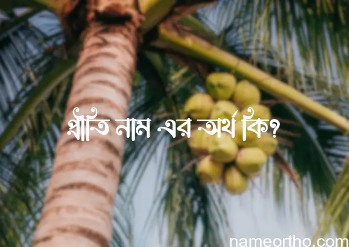 প্রীতি নামের বাংলা আরবি ইসলামিক অর্থ কি?