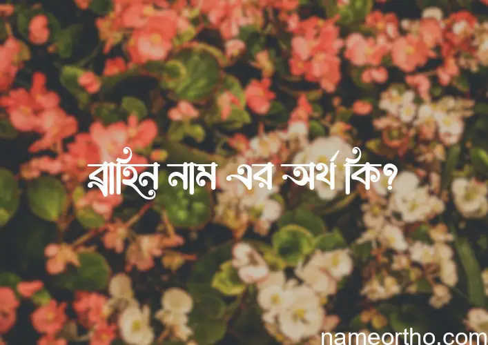 ব্রাহিন নামের অর্থ কি? ইসলামিক আরবি বাংলা অর্থ